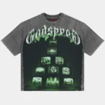 godspeed overstimulation t shirt grey front view