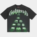 godspeed overstimulation t shirt black front view