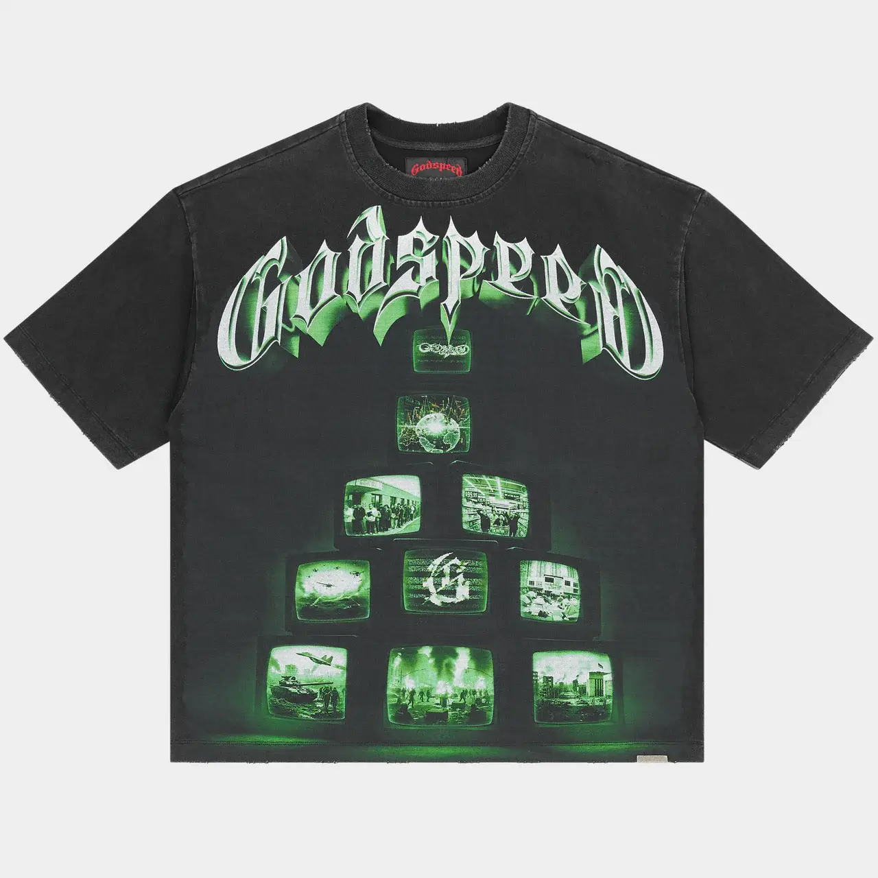 godspeed overstimulation t shirt black front view godspeed overstimulation t shirt black front view