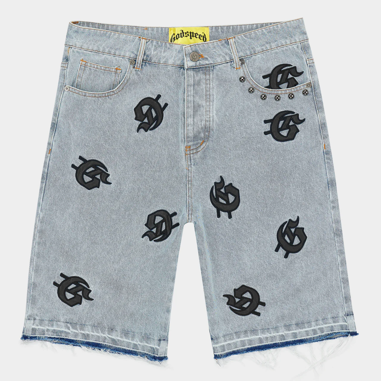godspeed infinity shorts blue front view godspeed infinity shorts blue front view