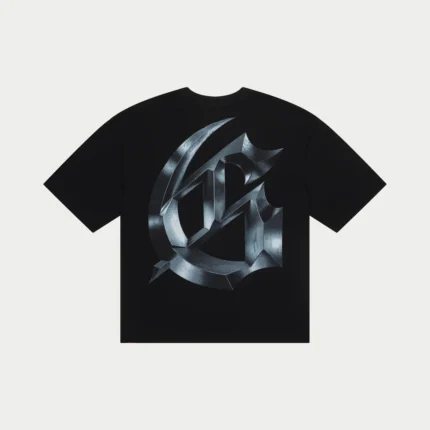 godspeed symmetrical logo tee black back view