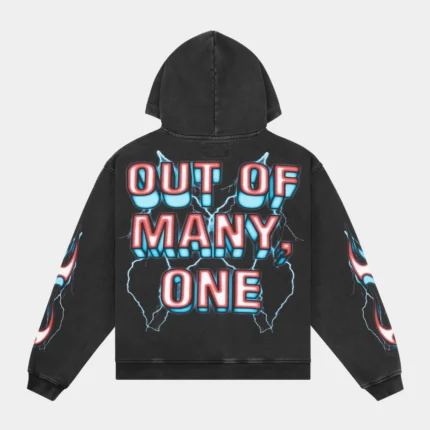 godspeed supreme reign hoodie black wash back logo view