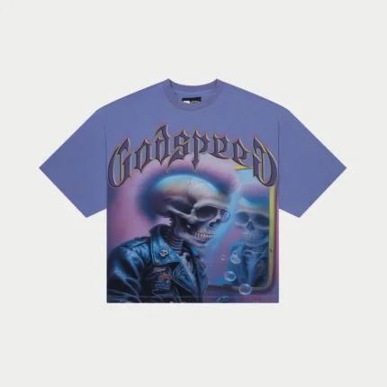 godspeed man in the mirror tee sapphire front view