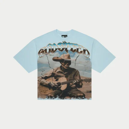godspeed virtuoso tee baby blue front view