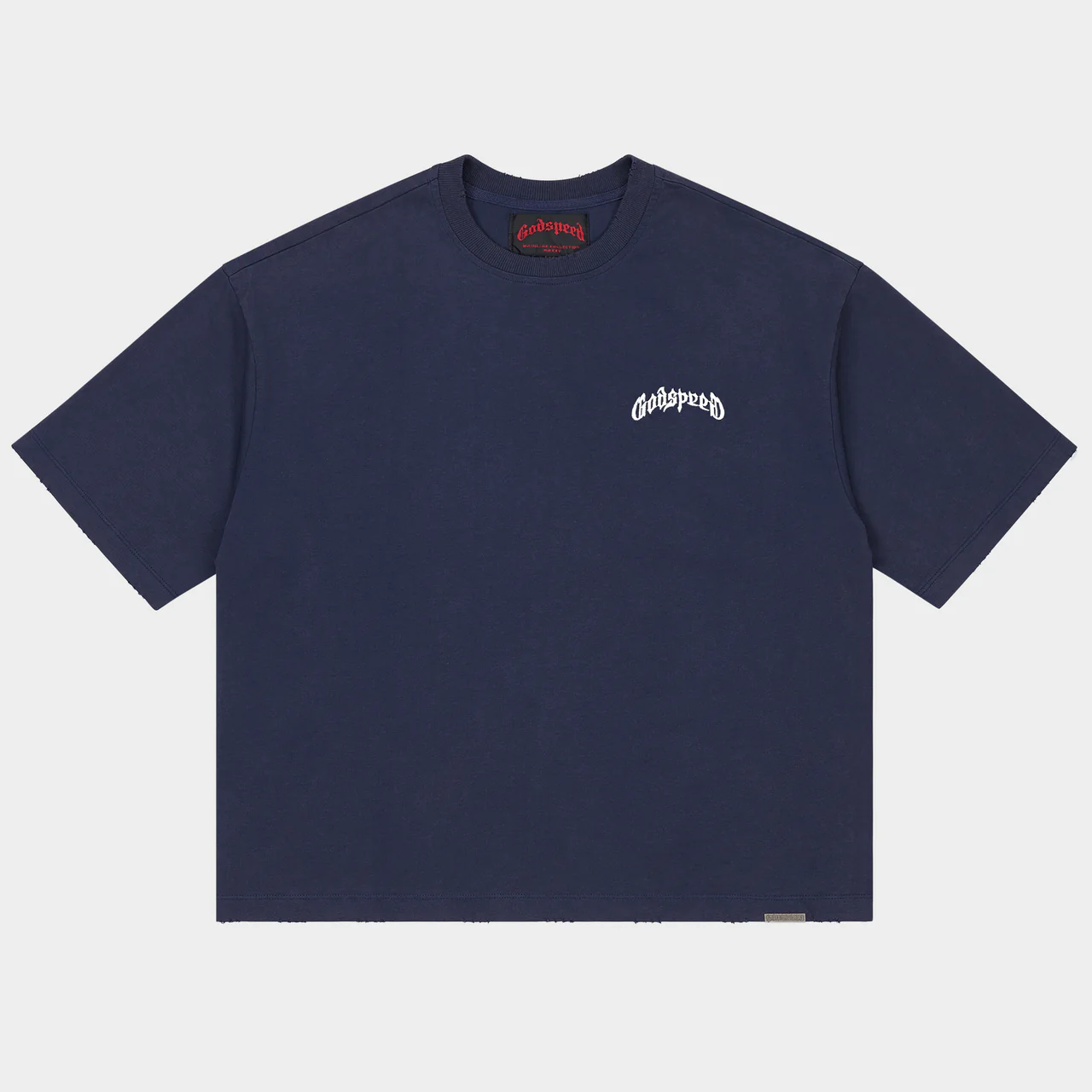godspeed vital necessi-tee midnight white front view godspeed vital necessi-tee midnight white front view