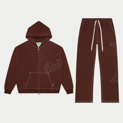 godspeed og logo sweatsuit mocha front view