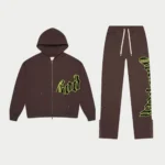 godspeed og logo sweatsuit grey lime front view