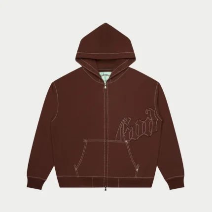 godspeed og logo sweatsuit mocha front view