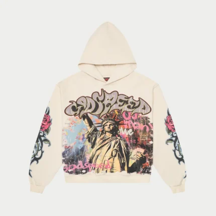 godspeed vandal hoodie bone front view