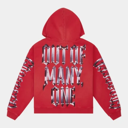 godspeed chrome motto hoodie red wash back logo view