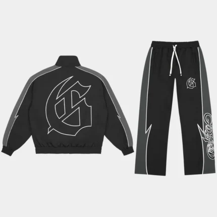 godspeed gt tracksuit black grey front view