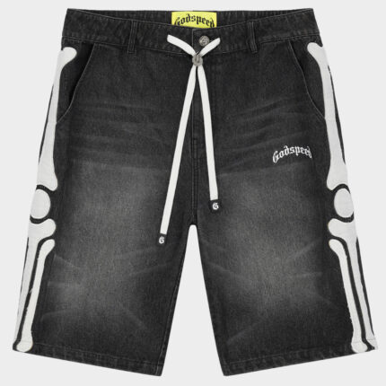 godspeed femur denim shorts black front view