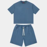godspeed vital short set slate blue front view